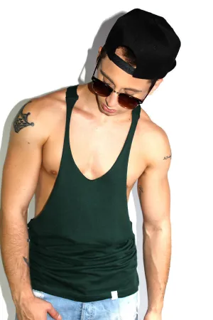 Core String Tank-Dark Green