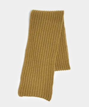 Corgi Wool Cashmere Ribbed Scar in Military Green