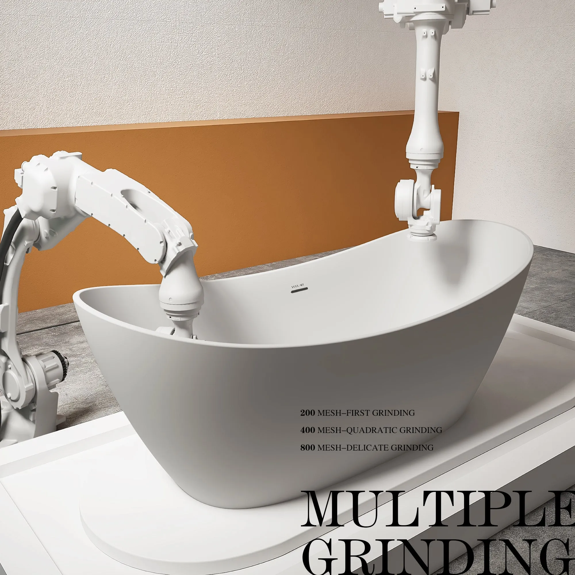 Corian Freestanding Bathtub Curve Edge Matt White