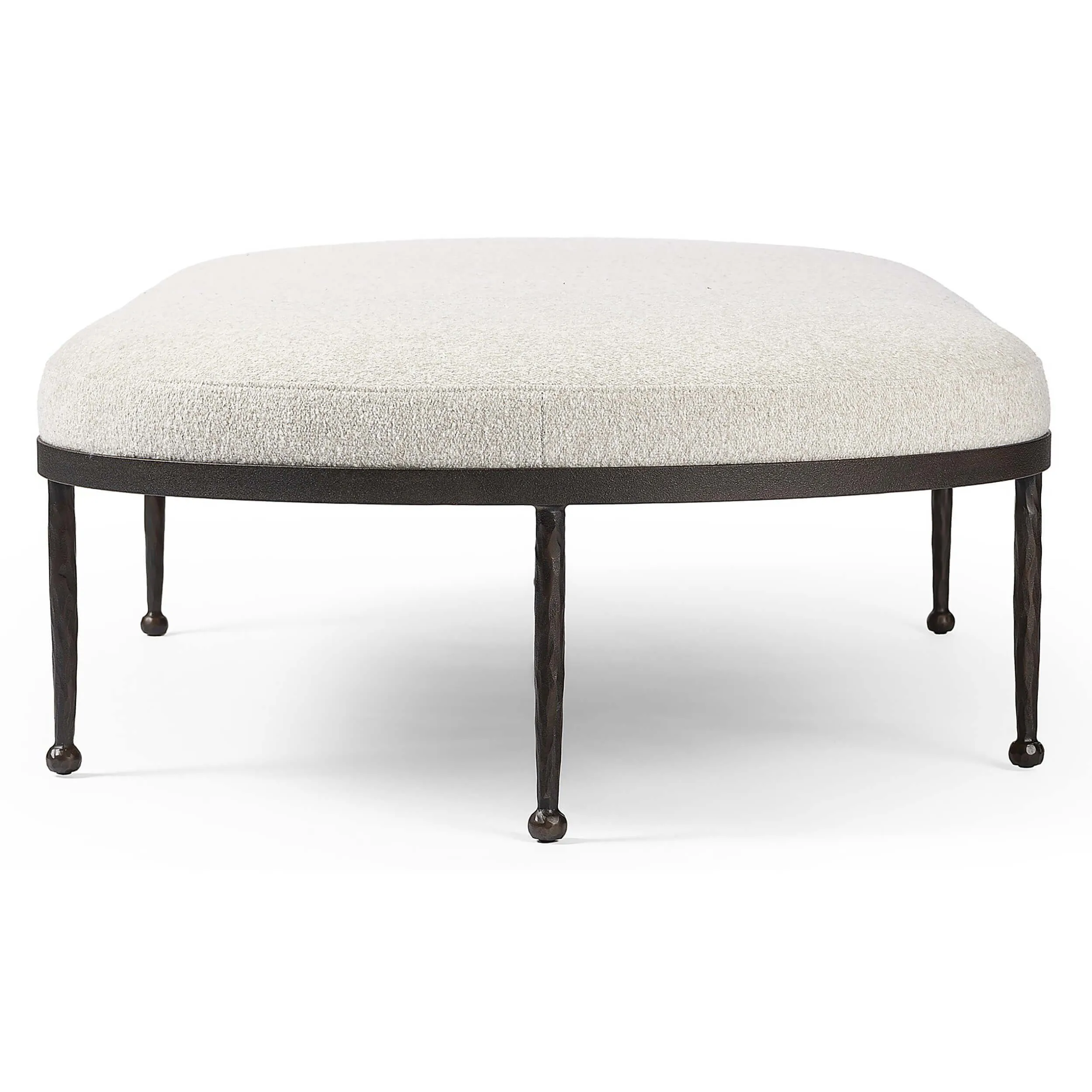 Corinne Cocktail Ottoman, Crete Pebble