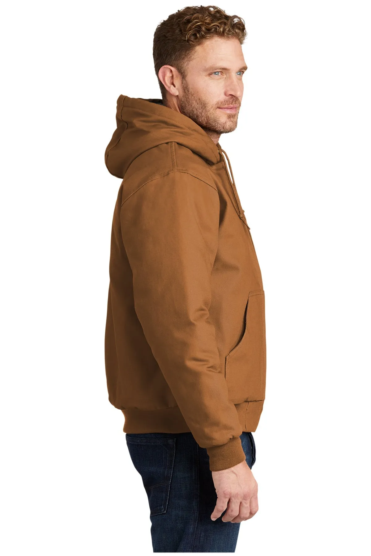 CornerStone Tall Duck Cloth Hooded Work Jacket, Duck Brown