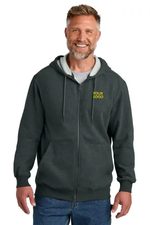 CornerStone Tough Fleece Custom Full-Zip Hoodies, Charcoal Heather