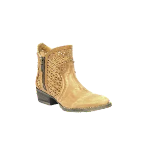 Corral Boots Women's Circle G Tan Cutout Bootie