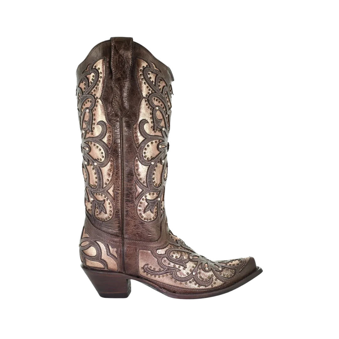 Corral Boots Women's Metallic Inlay Brown Boots