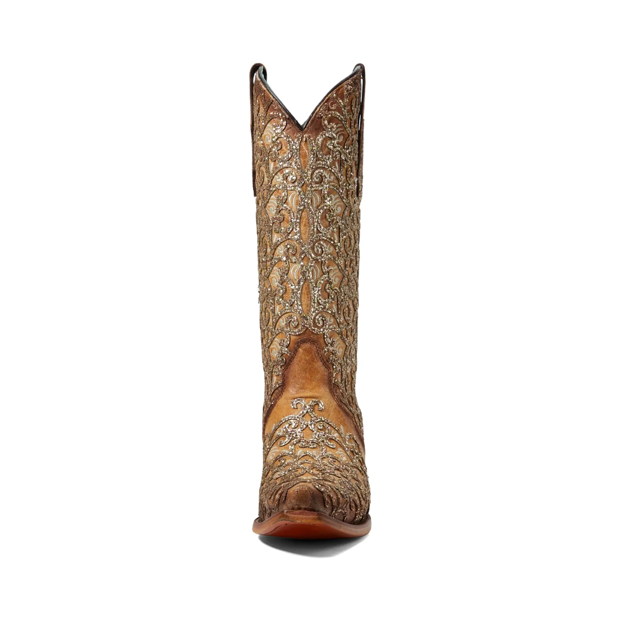 CORRAL WOMEN'S SADDLE GLITTER OVERLAY WESTERN BOOT - C4051