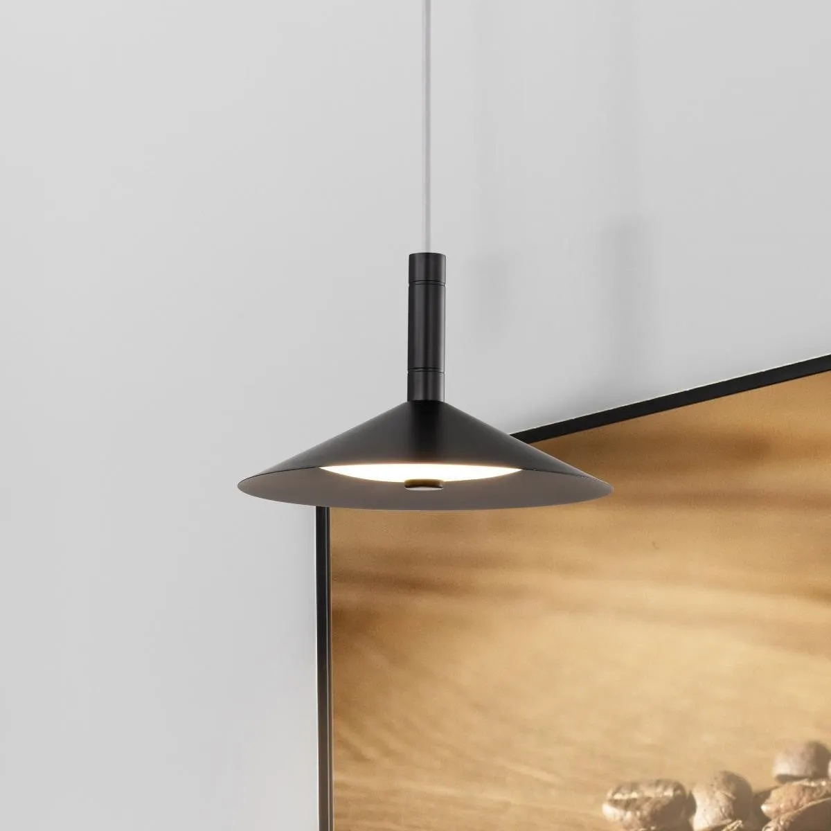 Corrine 10" LED Pendant Light, Matte Balck Finish