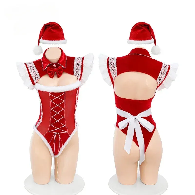 Corseted Santa Bunny Bodysuit