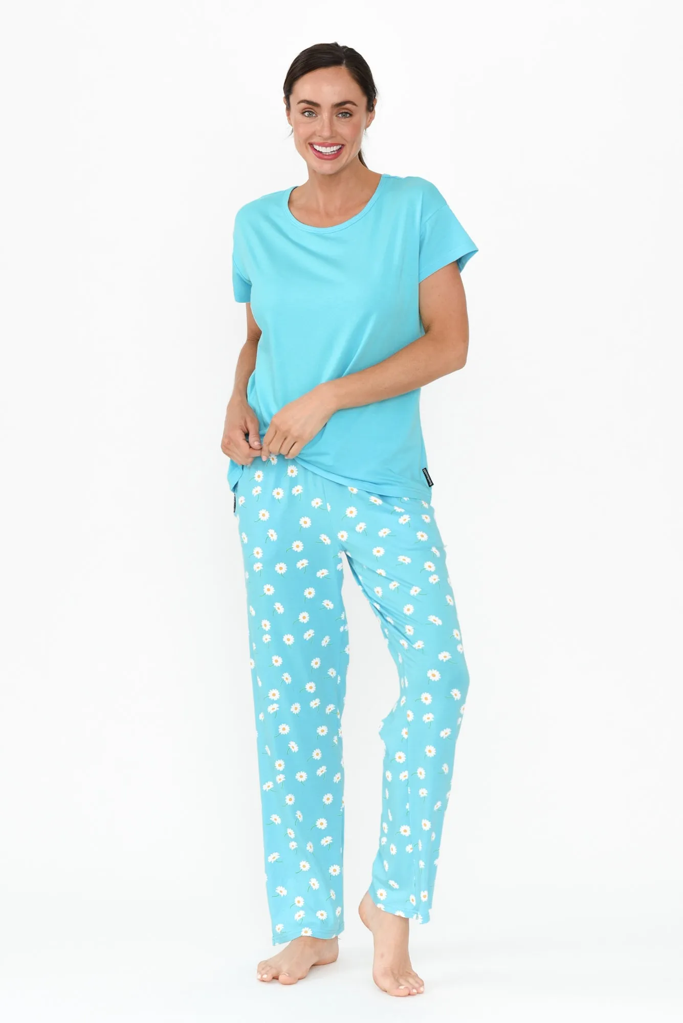 Corten Blue Daisy Bamboo Pyjama Pants