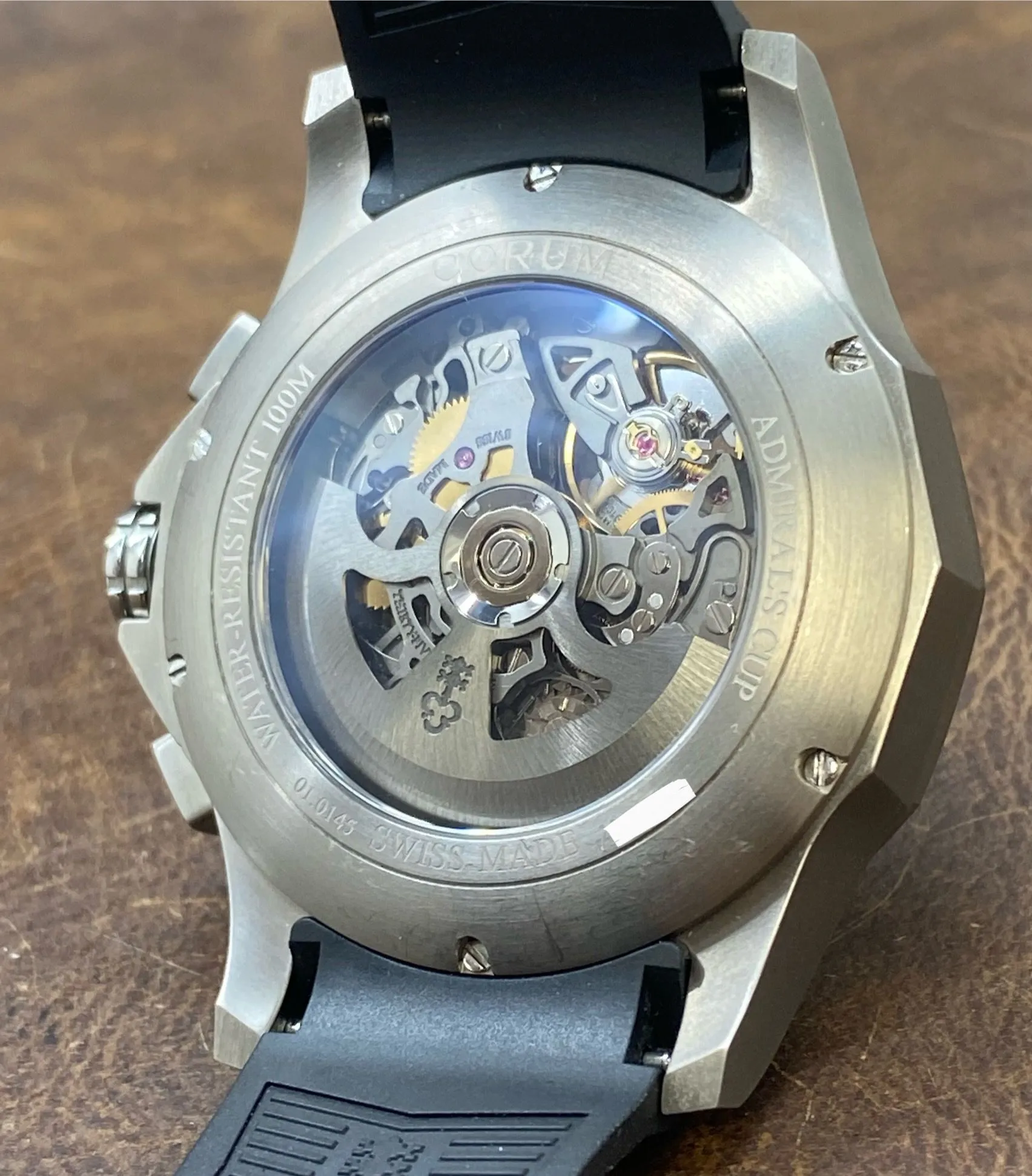 Corum Admirals Cup Legend 47mm Chrono Titanium 404.100.04/F371 Skeleton Dial Automatic Men's Watch