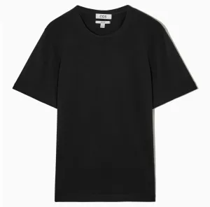 Cos Mid Weight Brushed T-shirt, black