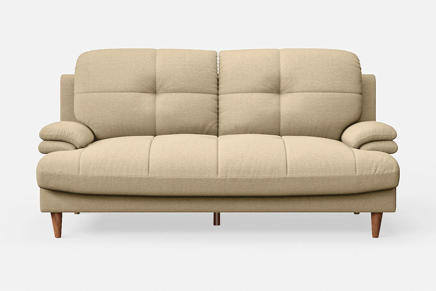 Cosenza 3 Seater Sofa Beige Linen Fabric