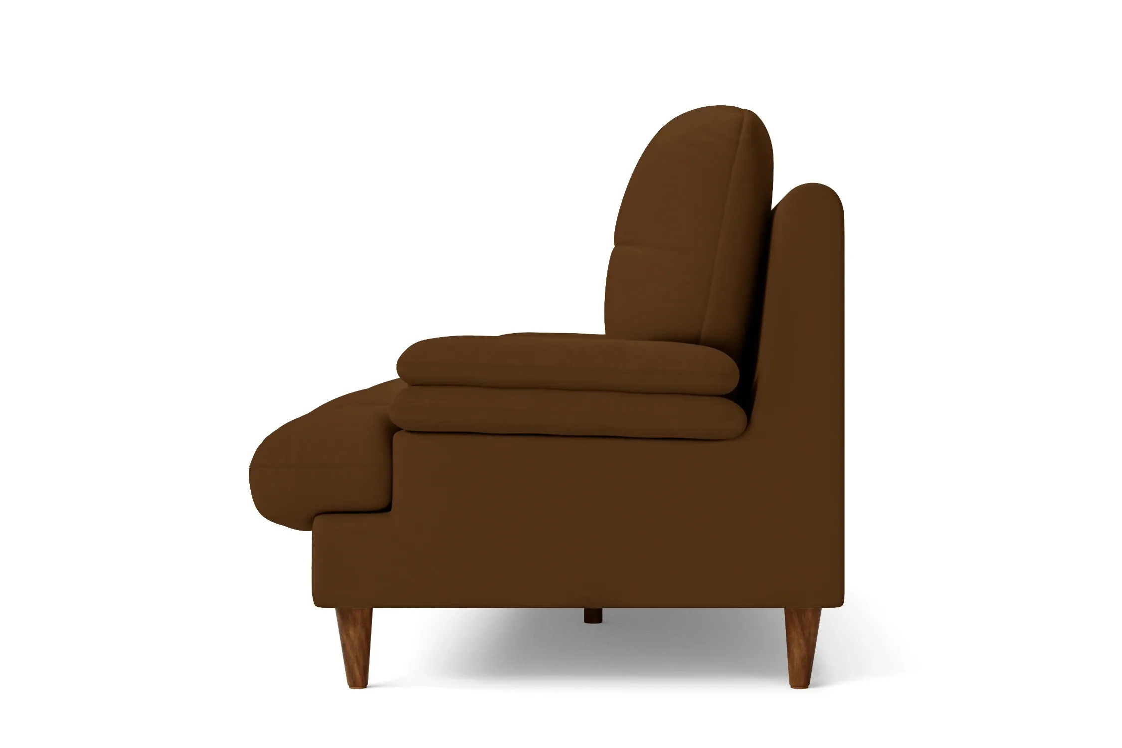 Cosenza 3 Seater Sofa Walnut Brown Leather