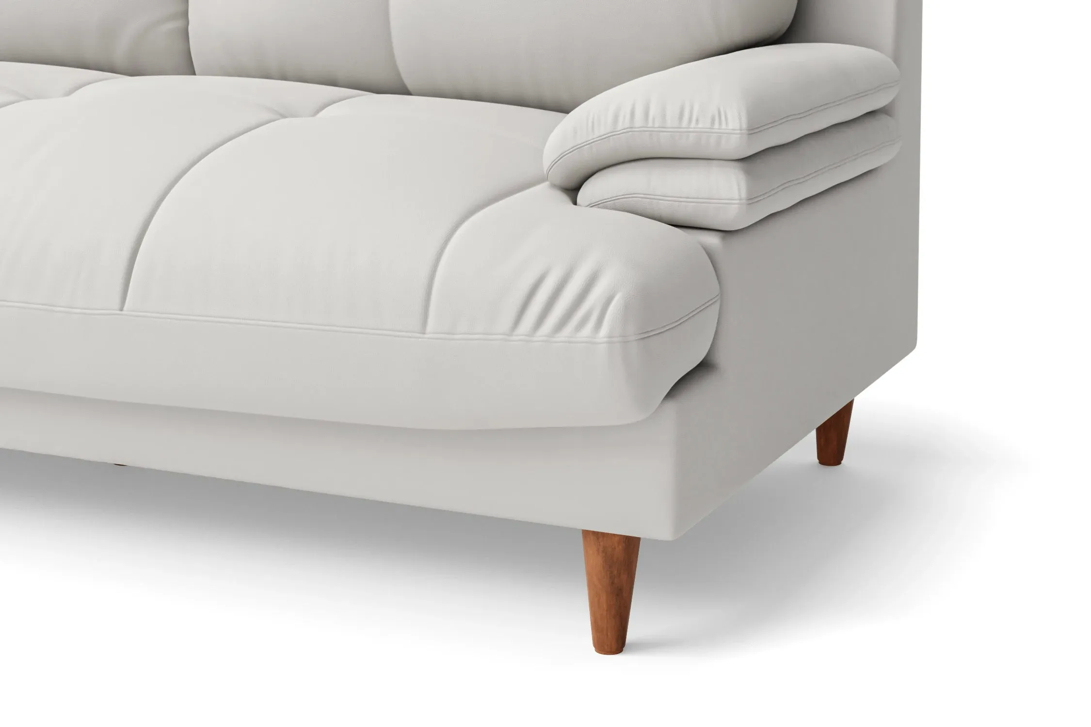 Cosenza 3 Seater Sofa White Leather