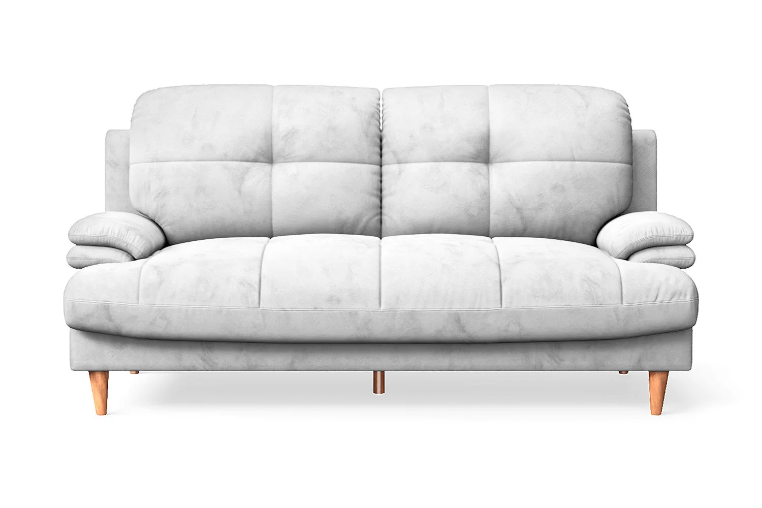 Cosenza 3 Seater Sofa White Velvet