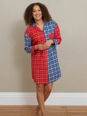 Cosmore flannel check nightshirt