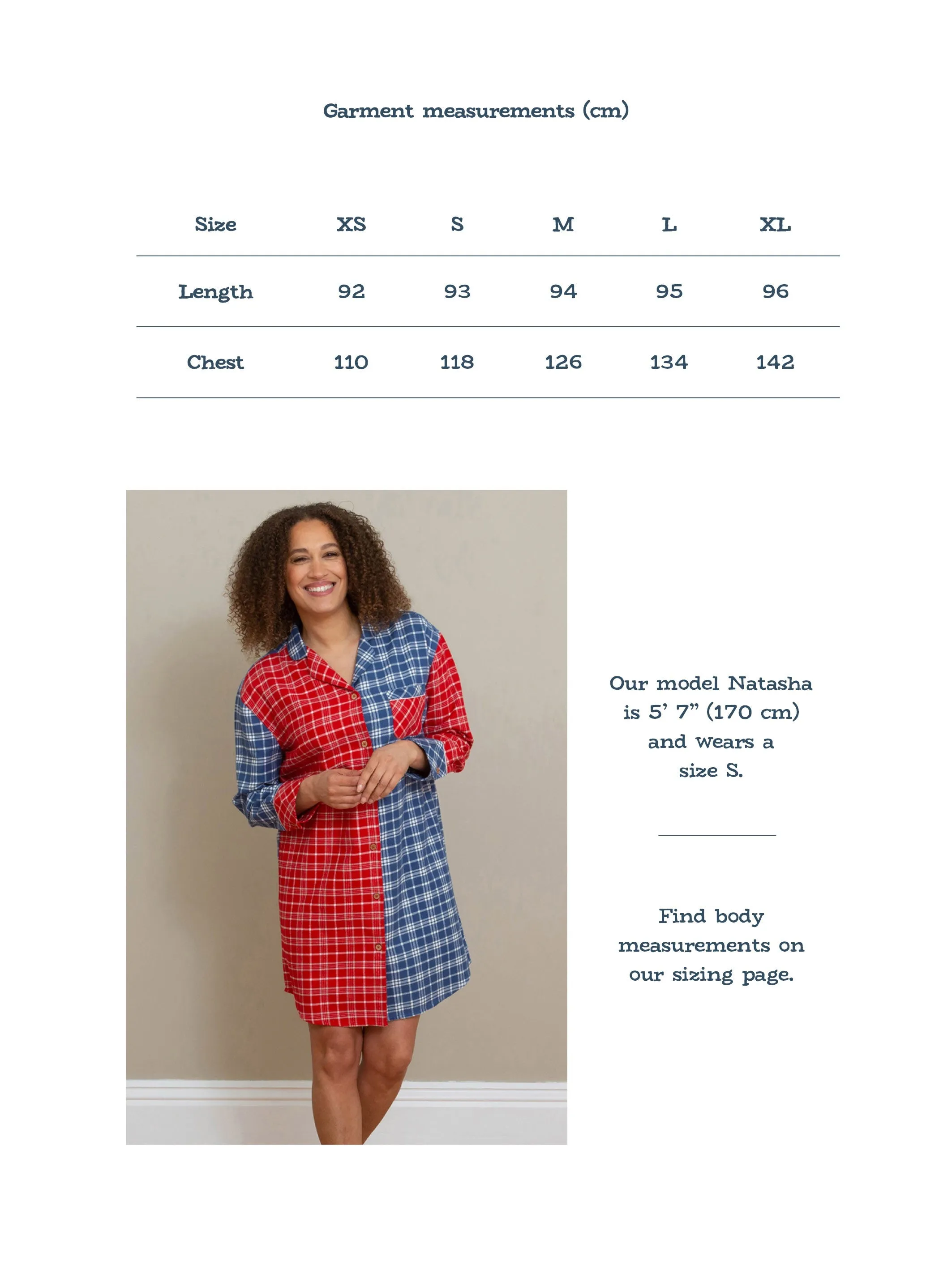 Cosmore flannel check nightshirt