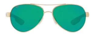 Costa Del Mar Loreto Rose Gold Frame - Green Mirror 580 Plastic Lens - Polarized Sunglasses