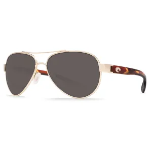 Costa Del Mar Loreto Sunglasses - (Frame) Rose Gold; (Lens) Gray, 580P