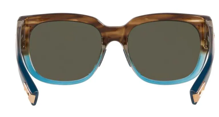 Costa Del Mar Womens WaterWoman Shiny Wahoo Frame - Blue Mirror 580 Glass Lens - Polarized Sunglasses