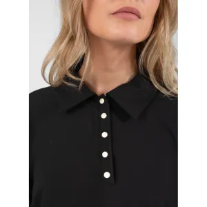 Coster Black Dress with Gold Buttons 233-5457