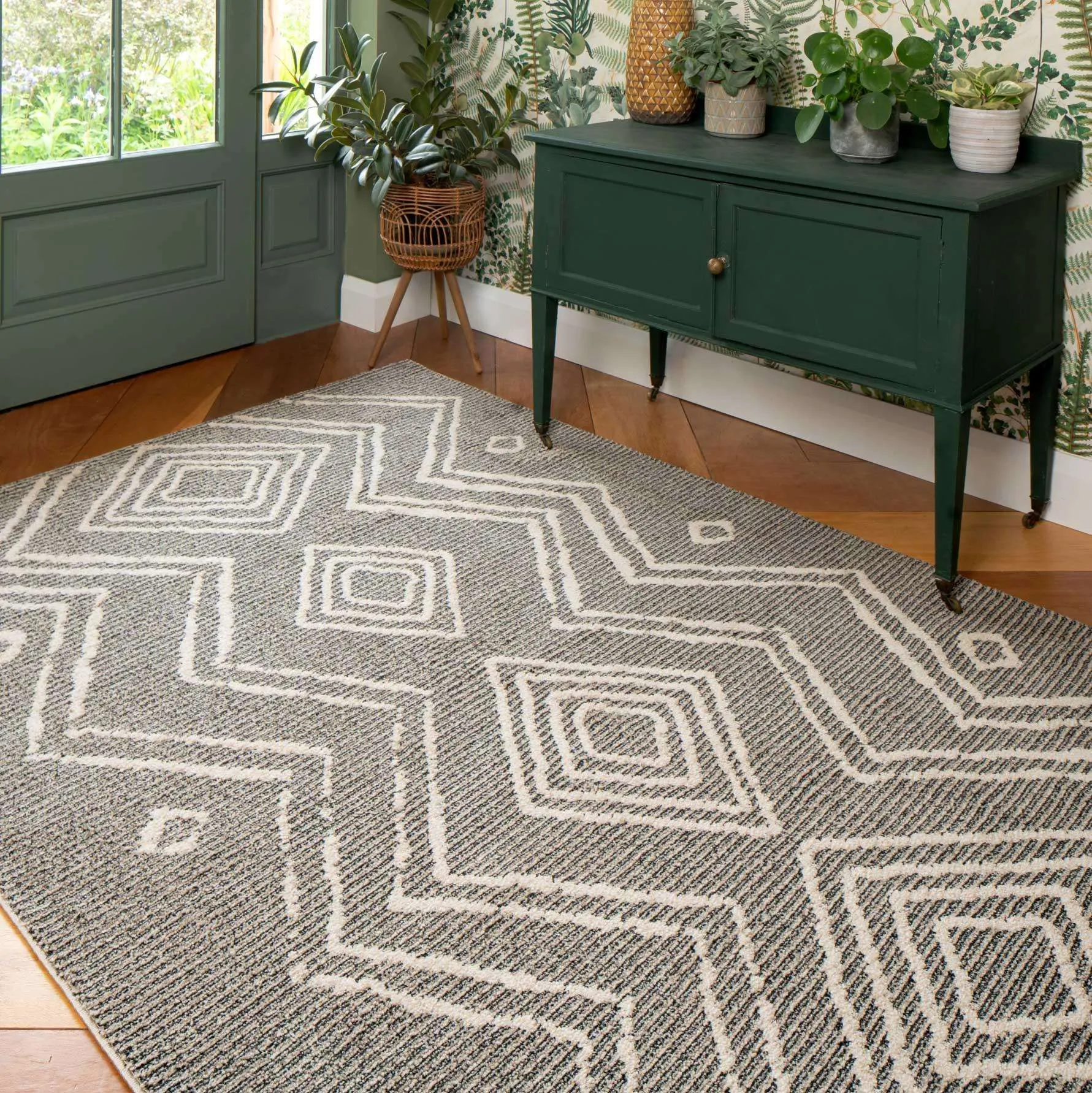 Cosy Soft Underfoot Grey Moroccan Berber Rug - Neva