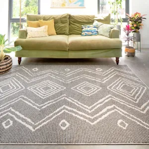 Cosy Soft Underfoot Grey Moroccan Berber Rug - Neva