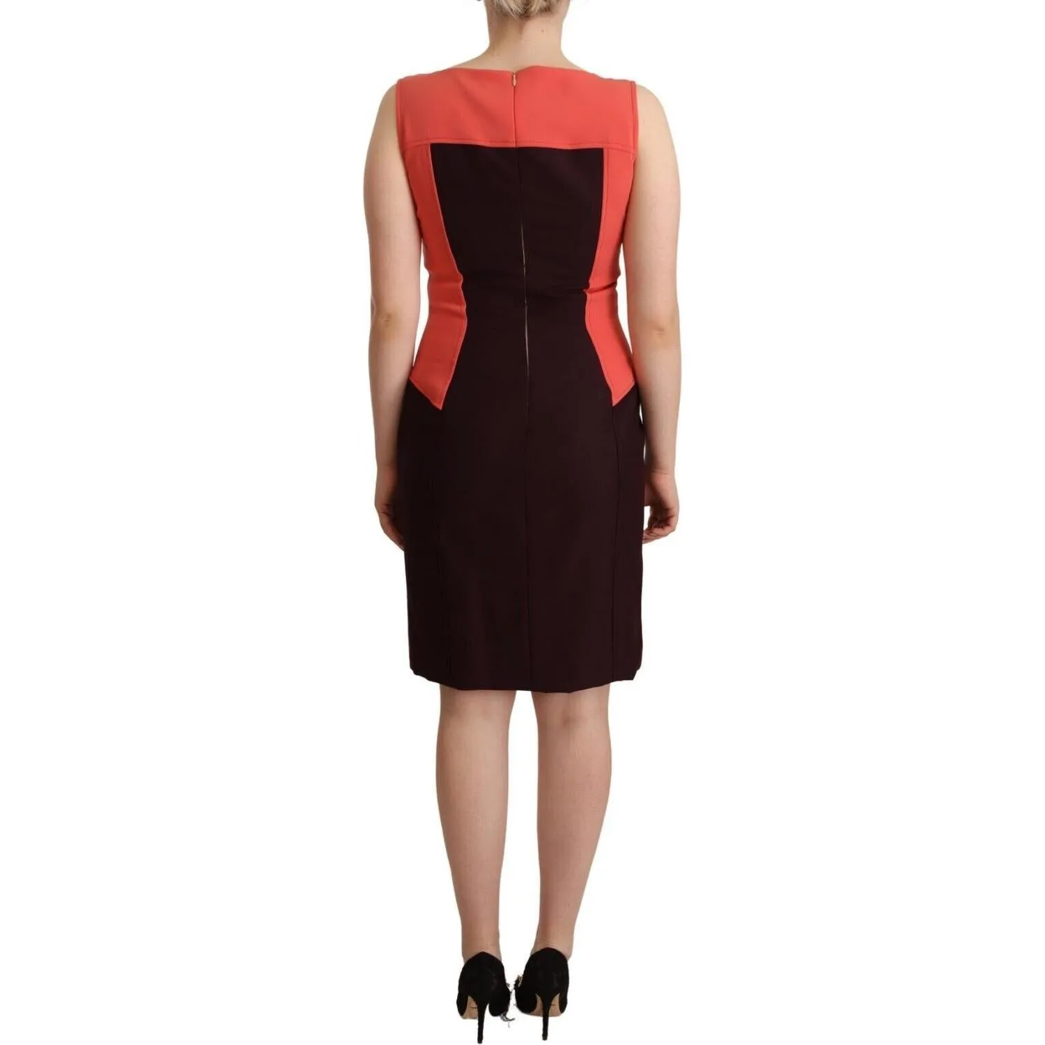 CO|TE Multicolor V-Neck Sleeveless Sheath Dress