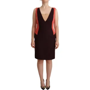 CO|TE Multicolor V-Neck Sleeveless Sheath Dress