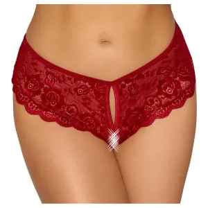 Cottelli Crotchless Panties Red