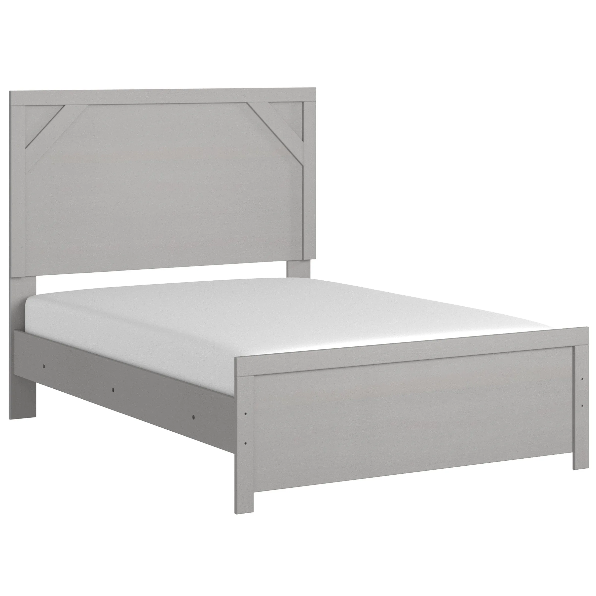 Cottenburg Light Gray-White Full Panel Bed