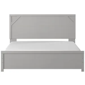 Cottenburg Light Gray-White King Panel Bed