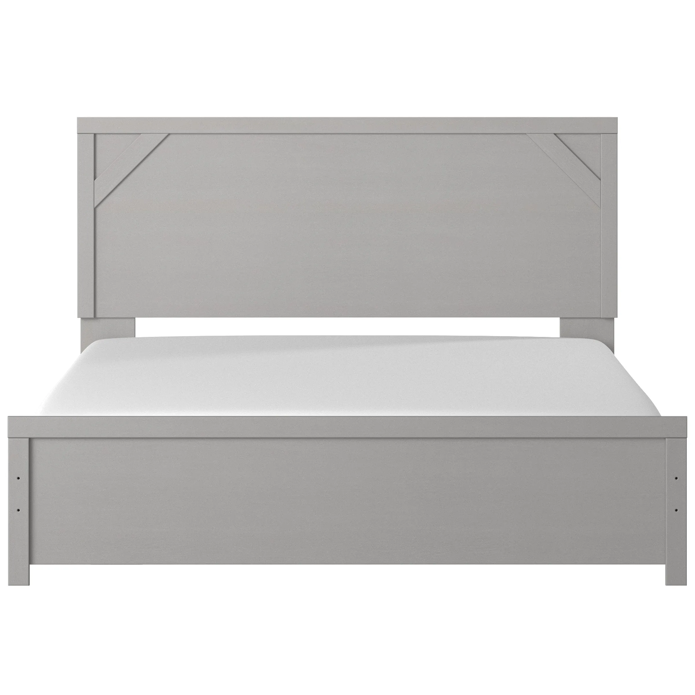 Cottenburg Light Gray-White King Panel Bed