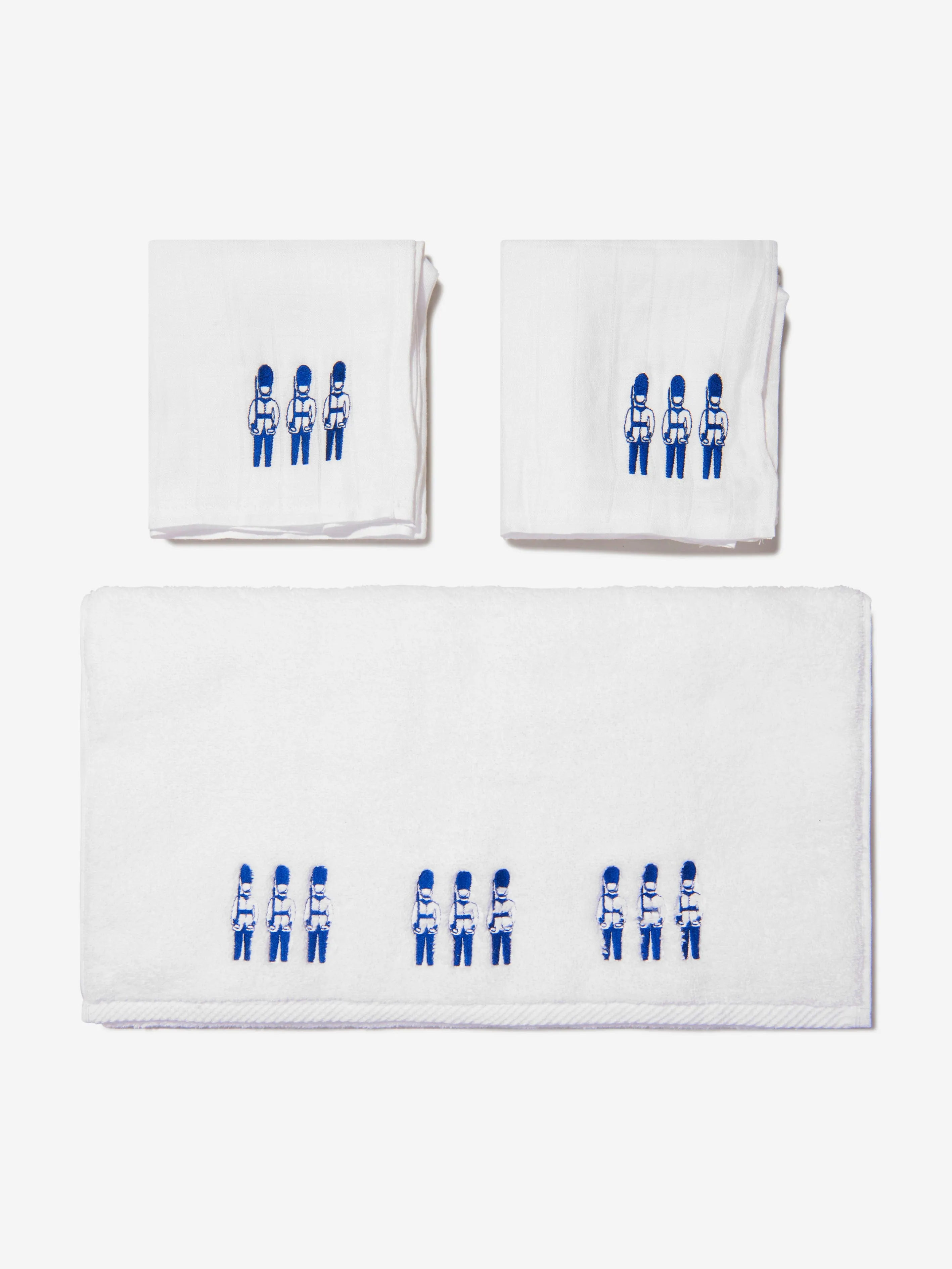 Cotton and Company Boys Organic Cotton Muslin And Cotton Guardsmen Towel Set