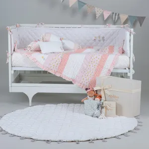 Cotton Baby Bedding Set | Bella Blush | Ivory & Peach