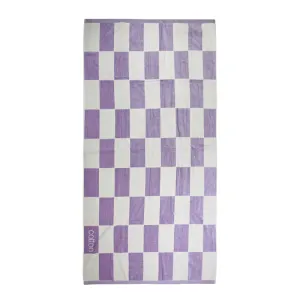 Cotton Beach Checka Lavender Beach Towel