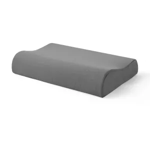 Cotton Blend Contour Pillowcase Charcoal