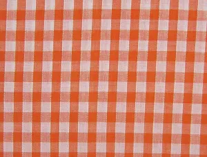 Cotton Blends Gingham Orange