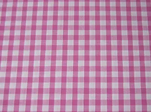 Cotton Blends Gingham Pink