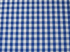 Cotton Blends Gingham Royal