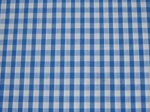 Cotton Blends Gingham Sky