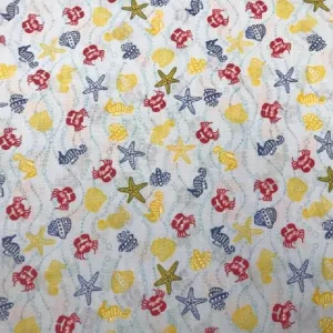 Cotton Blends Polycotton Prints Childrens And Animal Prints Sea Animals White PPC8\09