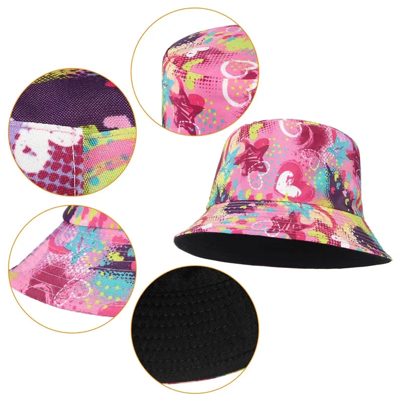 Cotton Check Print Bucket Hat Sun Hats