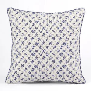 Cotton Cushion Cover | Dominoterie Small Floral Print | Indigo