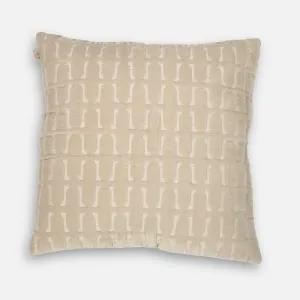 Cotton Cushion Cover | Twig Embroidered | Grey | 45 x 45 cm