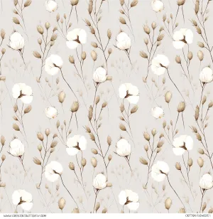 Cotton Flowers 1 Vinyl Sheet/Wrap