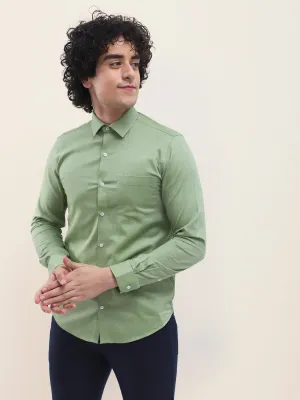 Cotton Green Dobby Full Sleeve Formal Shirt