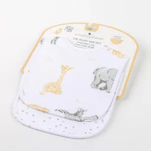 Cotton Jersey 2-pack Bibs - Savanna Babies