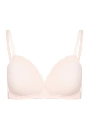 Cotton Lace Spacer Soft Cup Bra | Powder 72432-1381