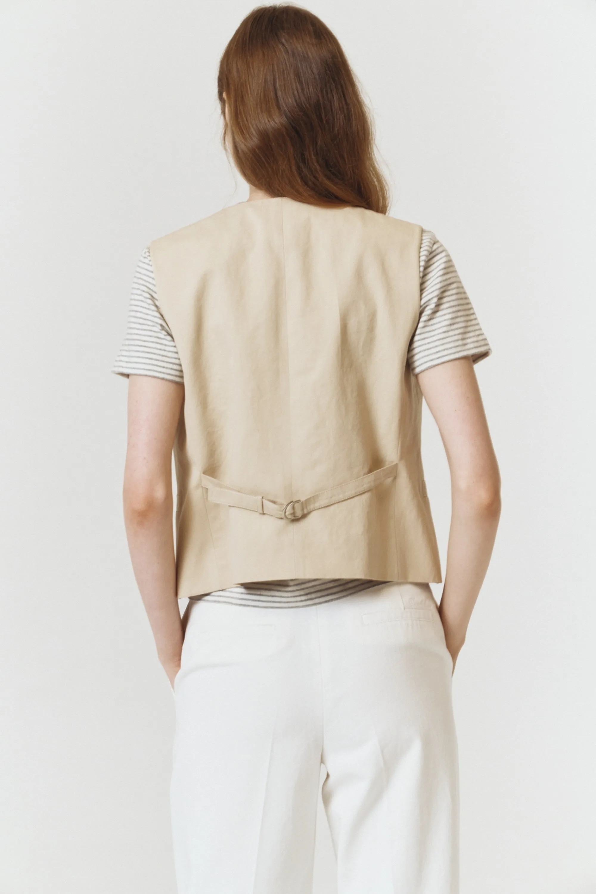 COTTON LINEN VEST