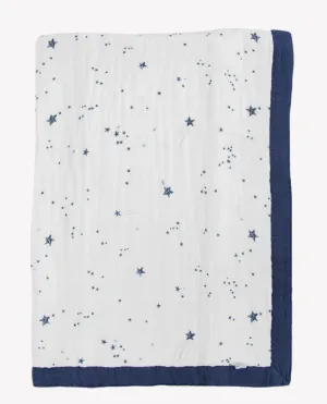 Cotton Muslin Baby Quilt - Shooting Stars